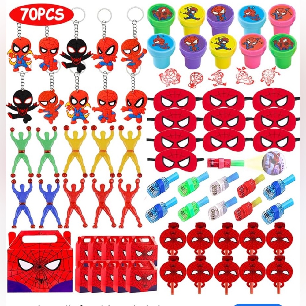 Spiderman Red and Blue Party Favors for Exciting Celebrations